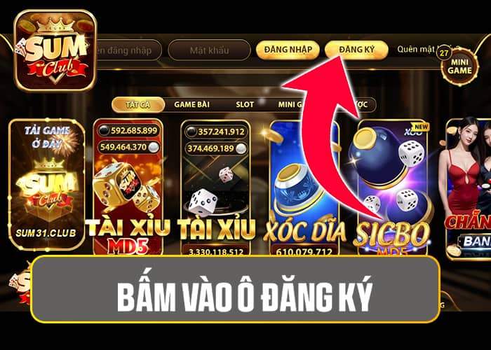 Bấm vào ô đăng ký Bấm vào ô đăng ký