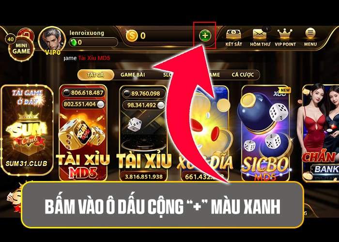 Bấm vào ô dấu cộng Bấm vào ô dấu cộng