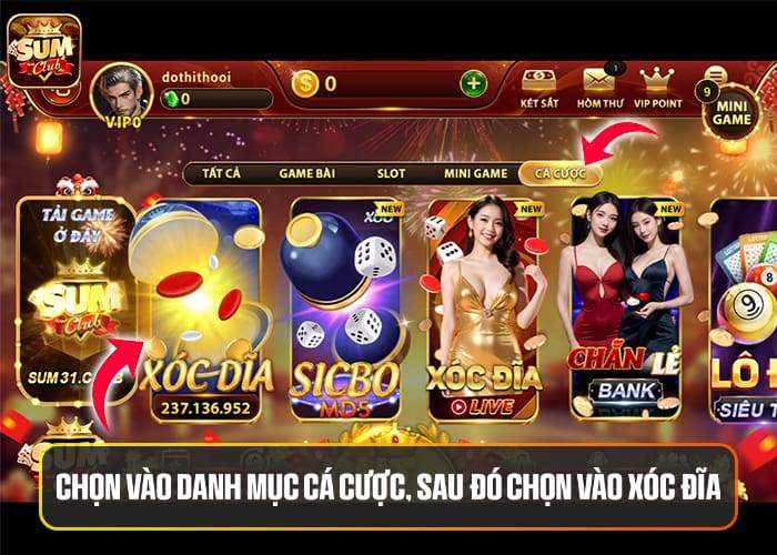 Các bước tham gia Xóc Đĩa Sumclub Các bước tham gia Xóc Đĩa Sumclub