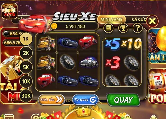 Giao diện chính của Siêu Xe Sumclub Giao diện chính của Siêu Xe Sumclub