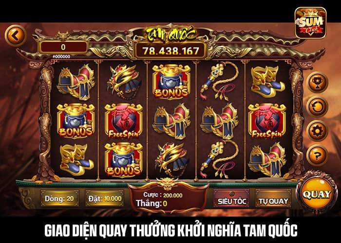 Giao diện quay thưởng Khởi Nghĩa Tam Quốc Giao diện quay thưởng Khởi Nghĩa Tam Quốc